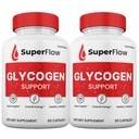 (2 Pack)超级流血支持卡普苏尔,超级流水Glycogen Pills All Natural Supplement,2-Month Supplement.