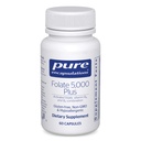纯封装 - Folate 5000 Plus - 激活的Folate,维生素B12和B6 组合 - 60 封装