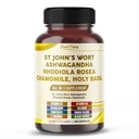 圣约翰 Wort Ashwagandha Rhodiola Rosea Chamomile - 在美国制造
