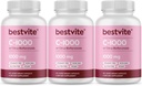 BESTVITE 维生素C 1000 mg(360 植物卡普尔)(120 x 3),配有 Citrus Bioflavinoids - 无 Stearates - Vegan - 非 GMO - Gluten Free