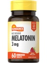 Sundance Melatonin 3mg 快速溶解 QQ 60 蔬菜板块 天然贝里 Flavor QQ 蔬菜,非GMO和Gluten 免费补充