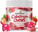 Bovine Colostrum Soft Chews 配有用于Gut健康、Bloating、免疫支持、皮肤、发型生长和美容的辅生药 -- -- 草莓香草(60种)