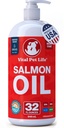 Salmon Oil for Dogs & Cats, Healthy Skin & Coat, Liquid Fish Omega 3, 32 oz