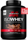 肌肉技术ISO Whey Isolate蛋白粉,巧克力 - Lean Muscle 增益的健身后补品,体积增益器和回收 - 25g蛋白,BCAA,EAA & 0 加糖 - 5lbs