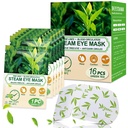16 Packs Steam Eye Masks for Dry Eyes, Green Tea Warm Eyes Mask, Relief Eye Fatigue & Puffy Eyes, Moist Heating Compress for Eyes, Self Heed Ey Ey Mask, 可拆卸的旅行要点和放松设定