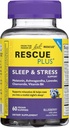 巴赫救援+睡眠和压力支持Gummys, 夜食补充1mg Melatonin, Ashwagandha, Chamomile, Lavender & Vitamin B6, 60 Gummys (3包)