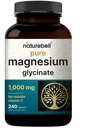 NatureBell Magnesium Glycnate 1000mg,240 Capsules |每Capsule | 100%Chelated & Pufied | 睡眠,肌肉和神经支持 | 非GMO,Gluten-free