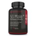 超自然人 5G 雄性 天然T助推器 增强补充血液流动, Stamina, 力量和耐力 Ginseng, 大蒜, Ginkgo, 姜根, 维生素D - 支持健康雄性 - 30 Capsules