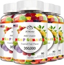 4 Pack Omega 3 6 9 Gummys Vegan 食用熊糖,非GMO,低糖