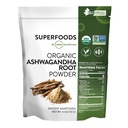MRM Organic Ashwagandha Root Powder - For Women & Men - USDA Organic Ashwagandha Powder Superfood, with Antioxidants and Adaptogenic Herbal Nutrition, Vegan & Gluten-Free - 113 Servings