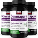 FORCE FACTOR Somnapure Softgels 3-Pack Sleep Asleep Fraight, stay Asleep Longer, Wake Up刷新, 成人睡眠援助 与梅拉托宁, Ashwagandha, Valerian Root, 180 Softgels (英语).