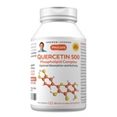 AndreW Lessman Quercetin 500mg - 30 capsules - 500 mg Quercetin 磷脂复合物, 支持健康心脏,循环和免疫功能的高吸附性公式。 没有附加物。