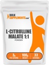 Bulk Assupports.com L-Citrulline Malate 1:1 粉末 - Citrulline Powder, 氨基酸补充剂 - 不受欢迎的 & Gluten Free - 3g / services, 100g (3.5 oz) (Pack of 1)