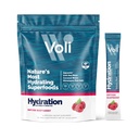 Voli Electrolytes Powder Packets 没有添加的糖 电解质 饮料 混合水分 QQ Keto 和 Fasting 友好,天然超级食品和矿物 QQ Raspberry 15-Count