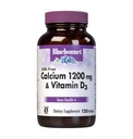 Bluebonnet 营养 无牛奶钙 1,200 mg + 维生素 D3,400 IU - 高潜力,最大吸收 强健康骨和免疫健康支持补充剂,无糖,无乳,120软胶
