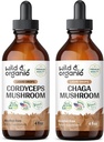 野生和有机的 Cordyceps 叮当 4 fl oz & Chaga 蘑菇叮当 4 fl oz