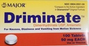 Driminate=中的日期值 (帮助) 50 mg 100 Ct治疗恶心、头晕和从运动中呕吐