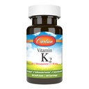 Carlson - 维生素K2 MK-7(Menaquinone),90 mcg,骨支持,钙生物利用率,K2维生素,维生素K-2,60软胶