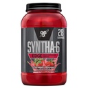 BSN SYNTHA-6 边蛋白粉、草莓蛋白粉加水解Whey、Micellar Casein、牛奶蛋白孤立酸盐、低糖、24g蛋白、草莓奶昔、28种服务