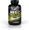 Mega Muscle - 肌肉增益 - 每日助推菜板 用于所有生命阶段的狗的多维他命 高蛋白,体重增益狗和成人狗 增益 - 鸡肉 Flavor - 60 片