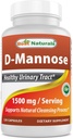 Best Naturals D-Mannose Capsules - 尿液Tract Cleanse 补充 1500 mg/Serving - 120 计数