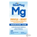 SlowMag Muscle + 氯化心镁加钙补充剂,支持肌肉放松,偶而肌肉Cramping和心脏健康,高吸收,60个计数