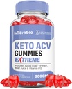 合理实验室 Microbio Keto ACV Gummys Extreme 2000MG Micro Bio Keto Gummys 苹果苹果苹果醋 配有石榴蜂蜜汁粉 B12 Vegan Non GMO 60 Gummys
