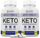 (2 Pack) Keto Thrive Keto ACV Pills 1275MG Keto 支持 Keto ACV Gummys 的 Blend Capsule 替代品,由苹果苹果苹果苹果酒 Vinegar Extra Virgin 橄榄油粉绿茶叶 120 Capsules 设计.