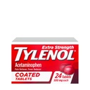 Tylenol Extra strong pain Reliefer & Fever Dreader, 圆芯片,500毫克乙酰氨基苯 头痛、牙痛和小关节炎的止痛药,24厘米