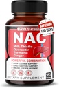 Nac 补充 N- Acetyl- L- Cysteine - 用 Milk Niltle + Quercetin 增强优化豁免,呼吸,利弗井 (180 Counter (Pack of 1))
