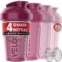 VELOMIX -4 PACK - 20 OZ蛋白质摇摆瓶用于蛋白质混合,摇摆杯用于蛋白质摇摆,小摇摆瓶包用于摇摆,摇摆杯用于蛋白质摇摆(Berry Blend)