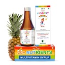Kidbest Multivitamin Syrup for Kids 3-13 years – 配有 20 个营养剂的液体配方 供食用、豁免和成长 – 配有 20 个营养剂 – Tasty Daily 维生素 配有 强壮的孩子 – 托德勒 多维塔明 配有 → 200 ml