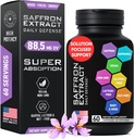 优化的沙发补充品 - 88.5mg纯沙发提取用于Mood支持,Focus, Energy - Plus Crocin, Crocetin, Kaempferol - Gluten - Free, Non-GMO - 1-a-day 60 Capsules