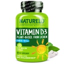 NATURELO 维生素 D - 2500 IU - 以利琴为原料的植物 - 天然D3 免疫系统补充剂,骨骼支持,联合健康 - Vegan - 非GMO - Gluten Free - 120 Capsules