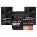 运动研究 L-Glutamine(1.1磅)、无糖天然氟化水合物 16xVarie Packets 和 Creatine Monohdryate(1.1磅)