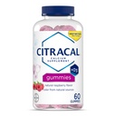 Citracal Calcium Gummys, Calcium 补充维生素D3, 支持骨质健康, 年龄12岁以上, Natural Raspberry Flavor, 60 Counter