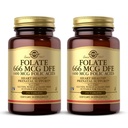 Solgar Folate 666 mcg DFE(叶酸400 mcg) - 250 片,包装2 - 产前支持 - 非GMO,Vegan,Gluten Free,乳品自由,Kosher - 500 总服务量