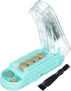 Pill Cutter for Multiple Pills at a time, Pill Cutter 分解器用于小药和小药, Pill Cutter 用于小药或大药, Pill Cutter 用于隐藏的尖锐无色钢刀(蓝+清)