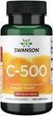 Swanson 维生素C配有Rose HIPS Immune系统支持皮肤心血管健康抗氧化剂