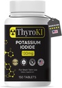 Premium Potassium Iodide Tablets 130 mg – 甲状腺支持与呼吸卫生 – YODO Naciente KI Pills → 快速溶解紧急生存碘补充 → 非GMO → 150 片 – 在美国制造