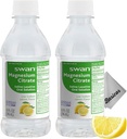 BASICOS 2Pack Swan 柠檬镁 Citrate 口服溶液 10 oz- laxative 补充剂,用于缓解便秘,规律 - Bonus Microfiber Cloth
