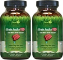 Irwin Naturals Brain Awake RED with Nitric Oxide Boster - 60 Liquid Soft-Gels, pack of 2 - 支持大脑健康和优化性能 - 40 总服务