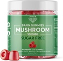 FIOR 天然无糖蘑菇 Gummy 总蘑菇 Blend Supplement, 60 Counter, 多蘑菇综合体, 狮子 Mane, Chaga, Cordyceps, Reishi, 土耳其 Tail, Maitake, Shiitake, 王小号
