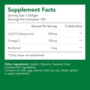 Supplements, Ubiquinone CoQ10 (Coenzyme Q10) 300 mg, BioPerine (5mg) | Supports Heart Health, Energy & Absorption (1 Bottle-120 Softgels-2mo Supply) | High EPA & DHA | Non-GMO, Gluten-Free