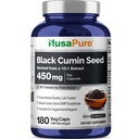 NusaPure 全谱黑胶种子 10:1 提取物,450 mg 等效于 4,500 mg 180 Veggie Powers Non-GMO, Vegan Non-Oily