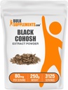 Bulk Assupports.com Black Cohosh 提取粉末 - 来自Black Cohosh Root,草药补充剂 - Vegan & Gluten Free,每架服役80mg, 250g (8.8 oz) (Pack of 1)