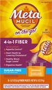 Metamucil 纤维 4- in-1 Psyllium Fiber 补充无糖粉 单服务包 橙色火焰饮料 2 盒 30 包 (OLD)
