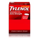 Tylenool Extra strong Acetaminophen Caplets, 500 mg, 减轻头痛、背痛、牙痛、月经结节和疼痛、旅行友好包装、2卡布袋、50个计数