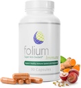 Folium Immuno 炎症补充剂和松叶片、葡萄籽、姜、图尔梅、绿茶、白椒和石榴
