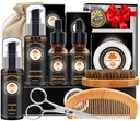 XIKEZAN 男子美容和护理的熊皮套 W/Beard Conductioner, 洗涤, 油料, Balm, Brush, Comb, Birthday Fathers Valentinas for Men Him Dad 男朋友圣诞礼物 Mens Stocking Stuffers